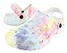 Ella Shoes Womens Clogs EVA Slip On Moulded Footbed Lightweight Comfort Stylish Pool Beach Garden Colourful Tie Dye Mules (Pink Marble, UK 6) (GS1)