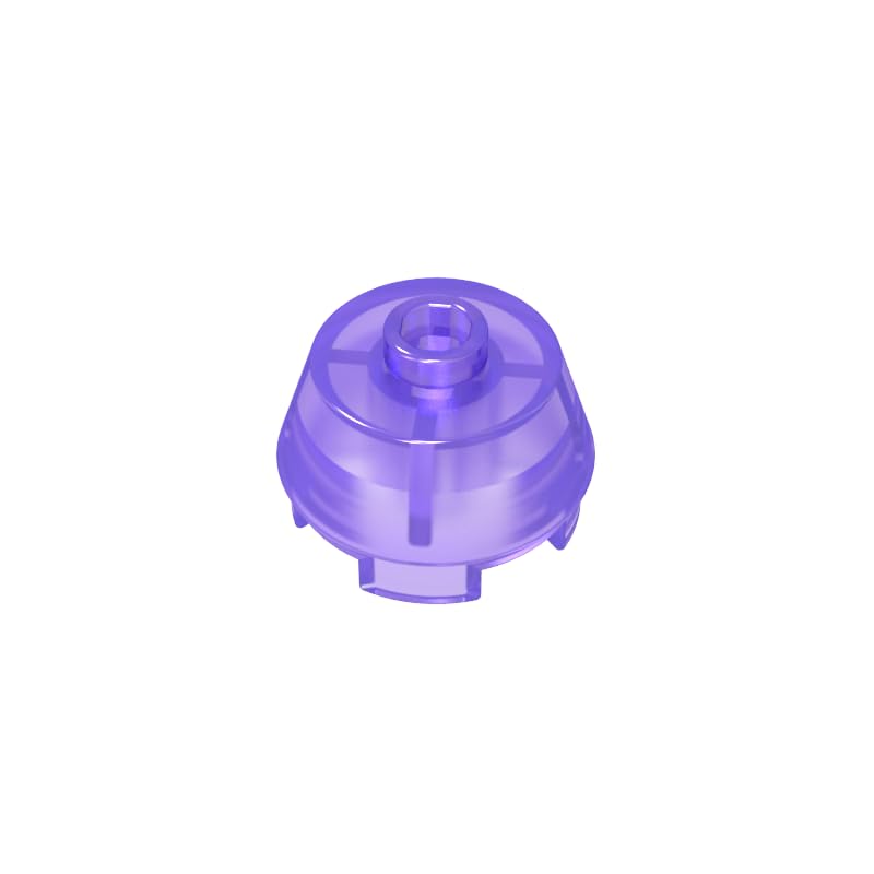 XYEIUGO 98100 Round Brick Round 2x2 Truncated Cone, Trans Purple, 50 PCS โ image 1
