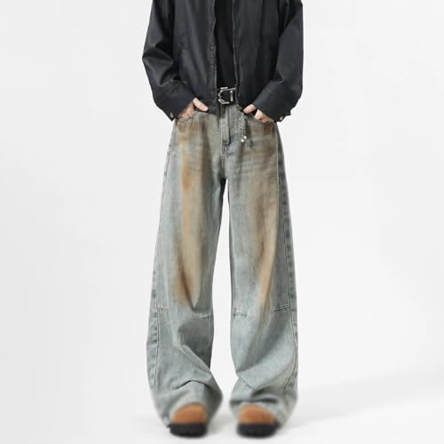 Men's Jeans Baggy Denim Pants Loose Casual Style Straight Design Leg Pants2