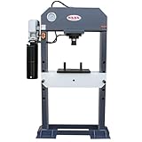 KAKA INDUSTRIAL 50-Ton Hydraulic Electric Hydraulic Press HP-50, H-Frame 8.6-Inch Stroke Shop Press with Pressure Gauge for Pressing, Stamping, Ideal for Garage or Professional Use