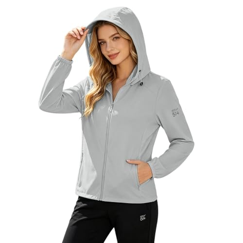 Veste de sport femme UPF 50+ protégeant des UV avec capuche amovible