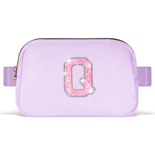 Image of Uygafly Graduation Gifts for Teens Kids Daughter Sister Her - Birthday Gifts for 3 4 5 6 7 8 9 10 11 12 13 Year Old Girls,Fanny Pack Crossbody Bag Belt Bag Cute Trendy Stuff | Lavender,Initial Q