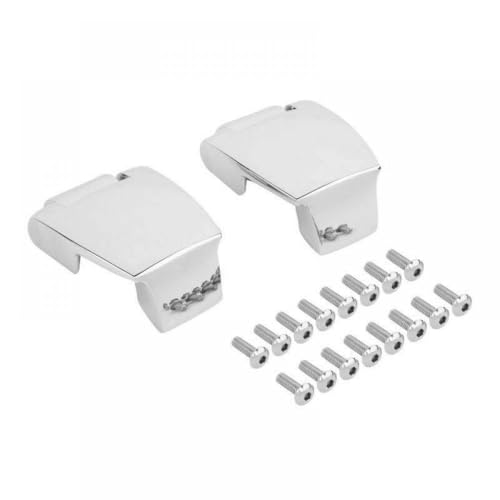 VDTDWDOY Conjunto de pestañas y bisagras de Troncos de Motocicleta Compatible con Touring Electra Road King Models 1980 a 2013(Truck Hinges Chrome)