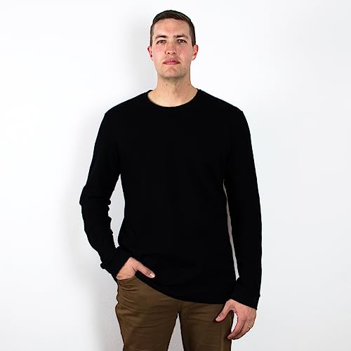 Men's Tall Slim-Fit Long Sleeve Crewneck T-Shirt, Super Soft Poly Blend Long Tee2