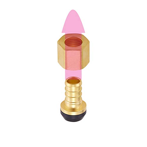 Minimprover 2 PCS Lead Free Brass Construction,1/2\" PEX x 1/2-Inch Female Threaded FNPT,Swivel Elbow Pipe Plumbing Connection Crimp Fittings - Thumbnail 4