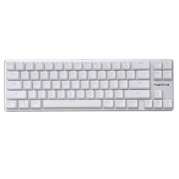 Qisan Happy Deals 20% de desconto para teclado mecânico para jogos teclado GATERON vermelho interruptor com retroiluminação com fio mini design mecânico (60%) teclado 68 Kyes branco Magicforce