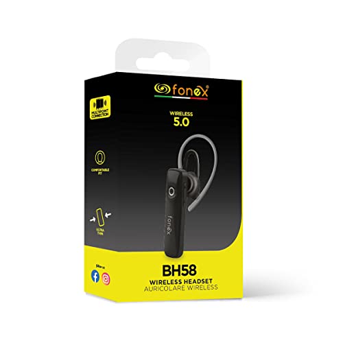 Fonex auricolare Bluetooth BH58 singolo | Nero