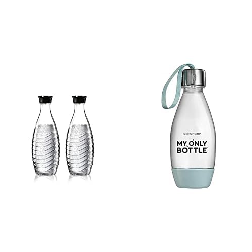SodaStream Zestaw 2produkty Karafka Szklana 2x0.7l + Butelka My Only Bottle 0.5l Miętowy