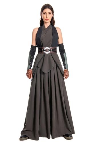 Womens Knight Costume Warrior Halloween Costume Tunic Outfits Pants Full Set for Adults