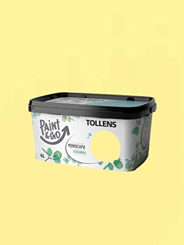 TOLLENS Pintura Plástica Ecológica Paint&Go 4L (Amarillo Trigo)
