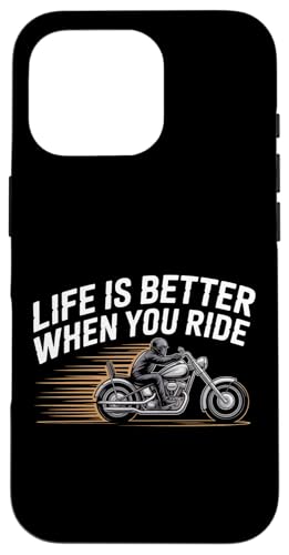 Life Is Better When You Ride �I�[�g�o�C�A�p���� �o�C�J�[���� �X�}�z�P�[�X iPhone 16 Pro �p