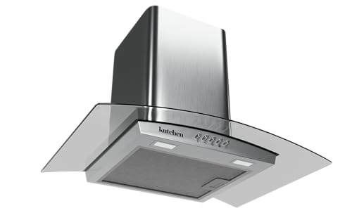 Consejos para Comprar Campana Sanaire para comprar online. 45 Campana Kutchen Pared Kcp60560 Cristal Curvo 60cm Acero Inox Color Gris