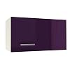 Berlioz Creations PRIMA PG6SHA Hängeschrank für Küche mit Dunstabzugshaube, 1 Dekortür in glänzender Auberginefarbe, 60 x 33,3 x 35 cm, 100 Prozent französische Herstellung