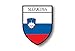 Akachafactory Aufkleber Sticker autoaufkleber Wappen Schild Flagge flaggen Fahne slowenien