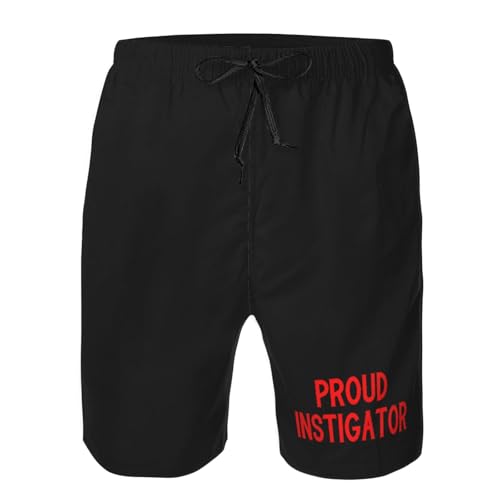 Proud Instigator Men's Casual Board Shorts Swim Trunks Fit Summer Hawaii Beach Golf Short Swimwear Bathing Suits4