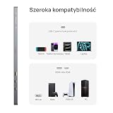 ARZOPA 17.3" Przenośny Monitor Szary, 1080P FHD 103% sRGB IPS Portable Gamingowy Monitor dla Laptopa z Wbudowaną Podstawką HDMI USB C Zewnętrzny Ekran dla PC Mac Telefon Xbox PS5 - Z1C Plus