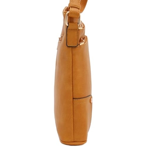 Image of ALYSSA Triple Zip Pocket Large Crossbody Bag