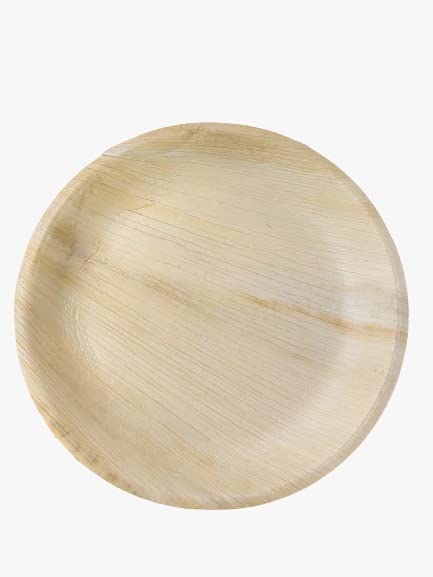AAYU ECO Products Disposable Round Areca Leaf Plate Ecofriendly Disposable Dinnerware | Heavy Duty Biodegradable Plates for Wedding, Camping & Birthday Parties 50 nos (4)
