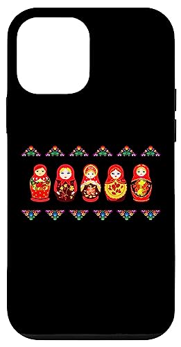 Russian Matryoshka Babushka Flowers Nesting Dolls �X�}�z�P�[�X iPhone 12 mini �p