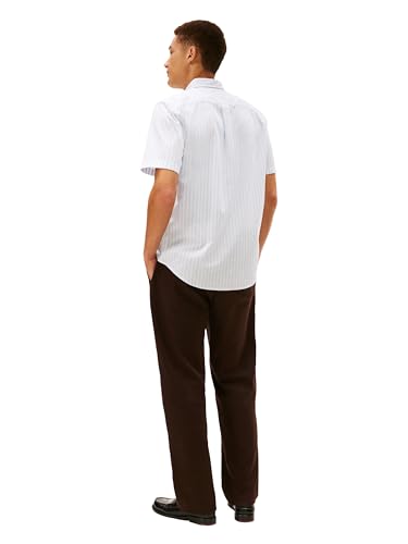Image of Tommy Hilfiger Men's Short Sleeve Poplin Shirts in Regular Fit, Men's Button Down Shirts