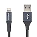 Produktbild Amazon Basics - Lightning-auf-USB-A-Kabel, Premium-Kollektion, 10 cm, 2er-Pack - Grau