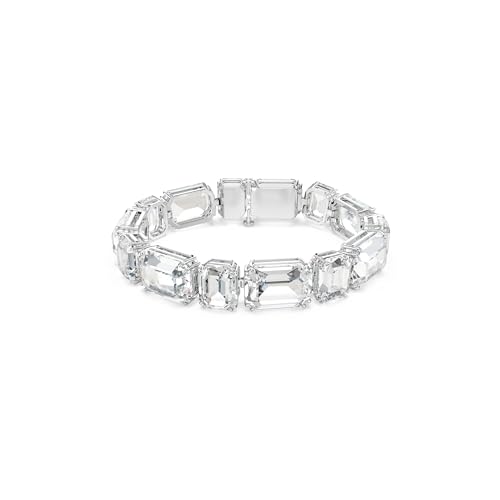 Swarovski Millenia Tennis bracelet, Octagon cut, clear, Rhodium finish