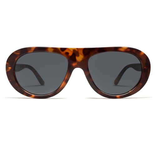 Image of VANLINKER Oversized Retro Aviator Sunglasses for Women Men Chic 70s Vintage Style Trendy 2026 Chunky Sun Glasses VL9865
