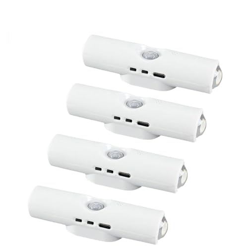 Genérico Luz Ambiental con Sensor de Movimiento LED Inteligente Recargable, Luz Cambiante Multicolor Sin Perforaciones con Montaje Magnético, Iluminación Ambiental Degradada RGB(3 colors,4)