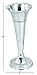 Deco 79 Aluminum Metal Flute Shaped Vase, 6
