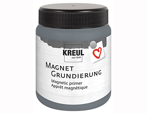 KREUL 76155 - Magnetgrundierung, 250 ml Dose für ca. 0,5 qm, Acrylgrundierung zur Gestaltung von Haftflächen für Magnete, cremig pastose Farbe auf Wasserbasis