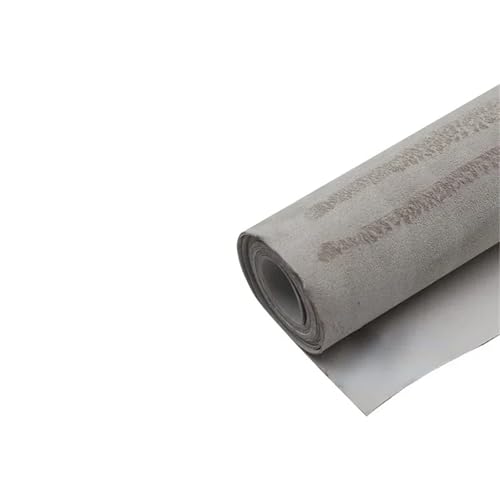 Tissu ciel de toit voiture daim adhésif gris revêtement velours autocollant pour rénover auto