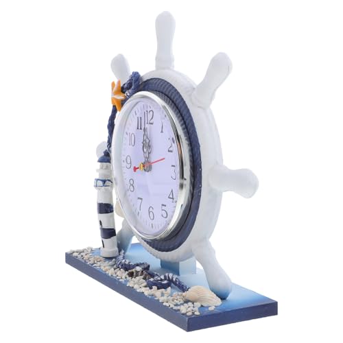Reloj de sobremesa silencioso con diseño de faro para oficina 2