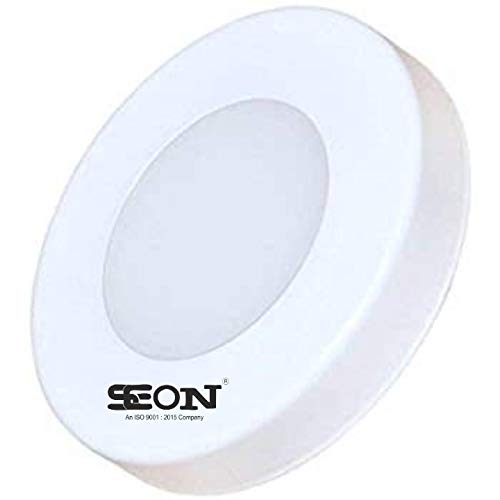SEON 3W Cablite Shine Surface Mount LED Down Light (Warm White,Pack of 1) IP50 Driver, Dust Proof,2 Year Warrenty