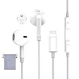 Moowarm イヤホン 有線 マイク付き iPhone用の【MFi認証品】ライトニング用の イヤフォン ノイズキャンセリング HiFi音質 磁気設計 カナル型 イヤホンマイク 通話可能 音量調整 無遅延 快適な装着感 iPhone14用のなどIOSデバイスに対応 (ホワイト)