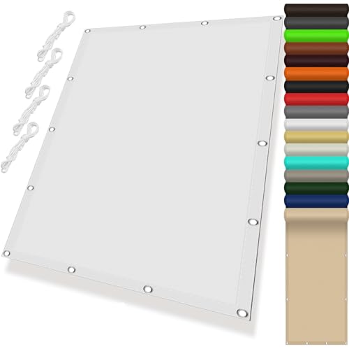Auvent de terrasse rectangulaire blanc résistant et hydrofuge
