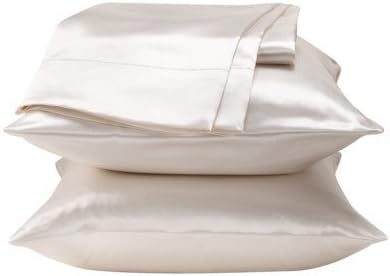 Dreamkingdom King Solid Silky Satin Pillow Cases - White (Pack of 2)