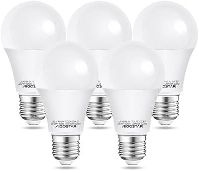 Aigostar - Bombillas LED E27 15W, 1500 lumen, Luz calida 3000K, Ángulo 280°, A60 no regulable - 5 unidades