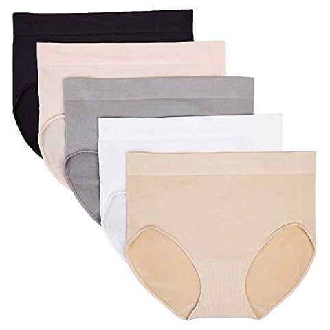 Carole Hochman Ladies' Seamless Brief, 5-Pack, Multicolored (X-Large) Cover