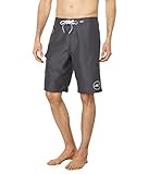 O'NEILL Men's 21 Inch Solid Boardshorts - Water Resistant Swim Trunks for Men with Quick Dry Stretch Fabric and Pockets,Anthracite/White-40