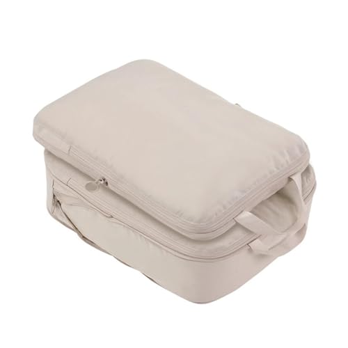 LXJLXD Juego de organizadores de ropa revestidos, bolsas de almacenamiento plegables de viaje con tela a prueba de arrugas para maletas, bolsa de ropa de viaje de negocios