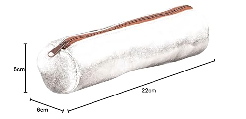 ELBA 100203583 Federmäppchen Form Rund, Leder 22 x Durchmesser 6 cm einfarbig , Sortiert