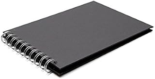 A5 Pink Pig Landscape Format Scrapbook - Black Cover - Black Paper