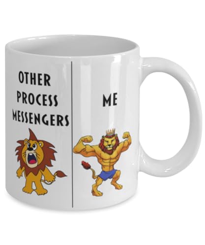 Funny Process Messenger Coffee Mug, Fathers Day Process Messenger, Gag Gift for Process Messenger, Unique Gift for Process Messenger, Lion Mug2