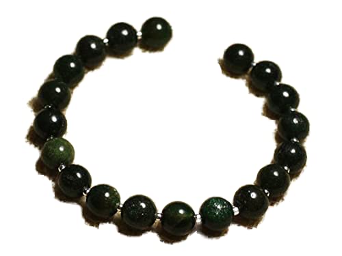 Bracelet en jade vert 8mm et fermoir argenté LKBEADS pour style unisexe