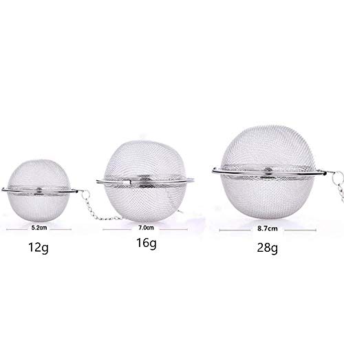Mayata 3Pcs Stainless Steel Fine Mesh Seasoning Ball Kitchen Soup Spice Stew Filter Kitchen Tool Metal Tea Bag Tea Ball (3Pcs Round Shape) #TOP4