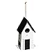 Glitzhome Modern Hand Painted Hanging Bird House for Outside,14.25