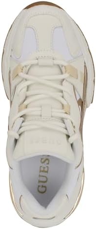 GUESS Carrli Sneaker Donna – Bianco Rosa, Tomaia Mista, Suola Sportiva, Taglia 40 EU
