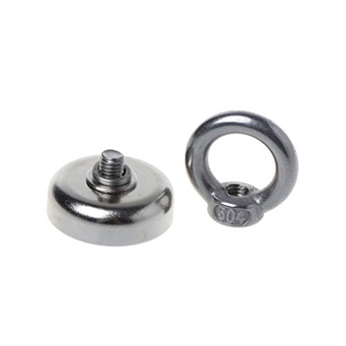 Q-XIAOKEAI Poderoso Gancho Magnético Redondo de Neodímio Detector de Metais Pescaria Forte Caça Marí