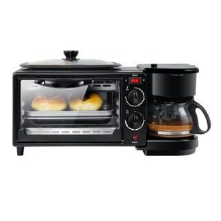 3-in-1 Breakfast Station Coffee Maker, Toaster Oven,