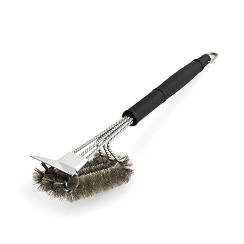 Farberware 5261925 Barbecue Triple Head Grill Brush, 18-Inch, Black - image 2